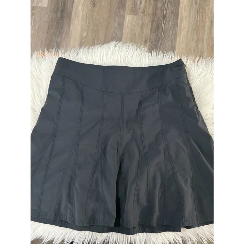 Athleta Dark Gray Athletic Tennis Mini Skirt Size 6 - Picture 2 of 9